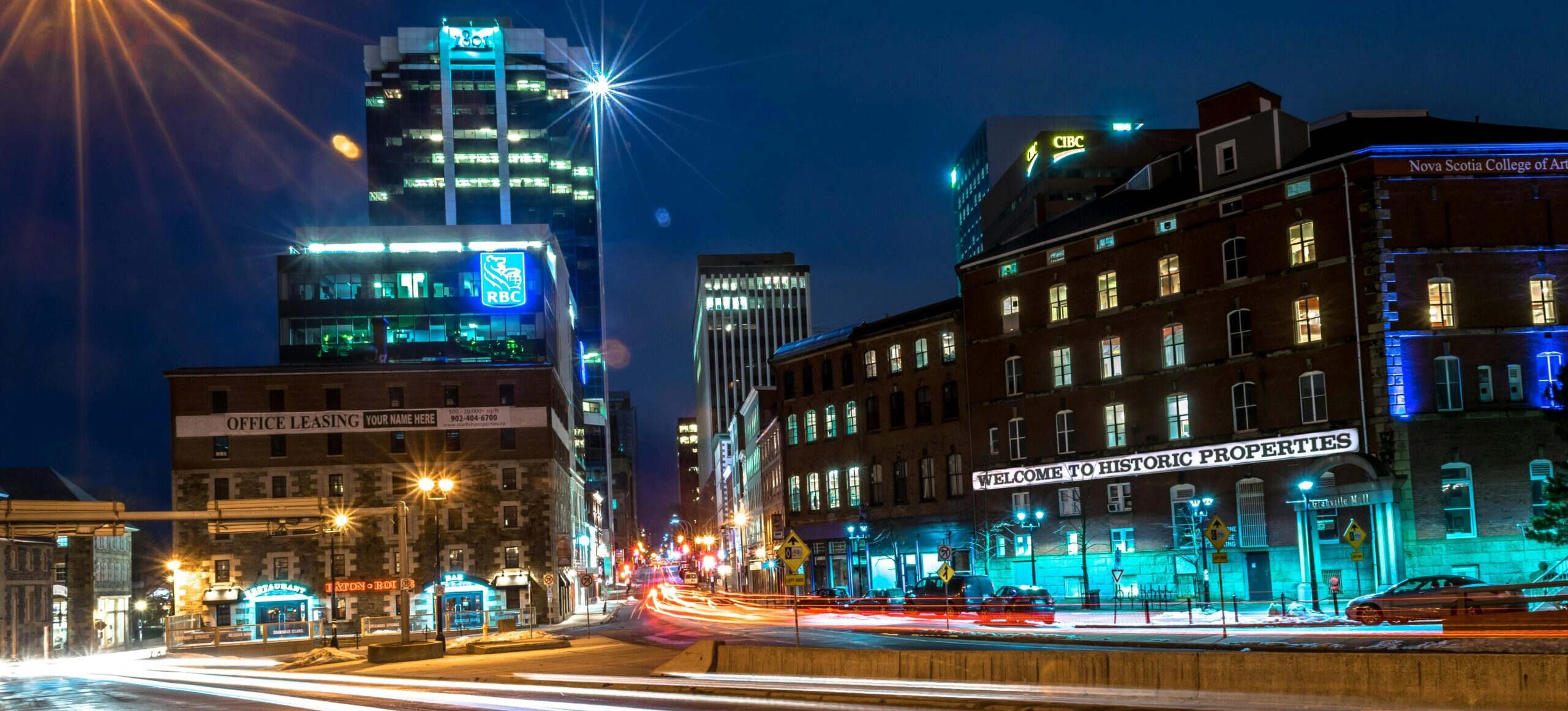 A fast Paced Evening View Of Downtown Halifax