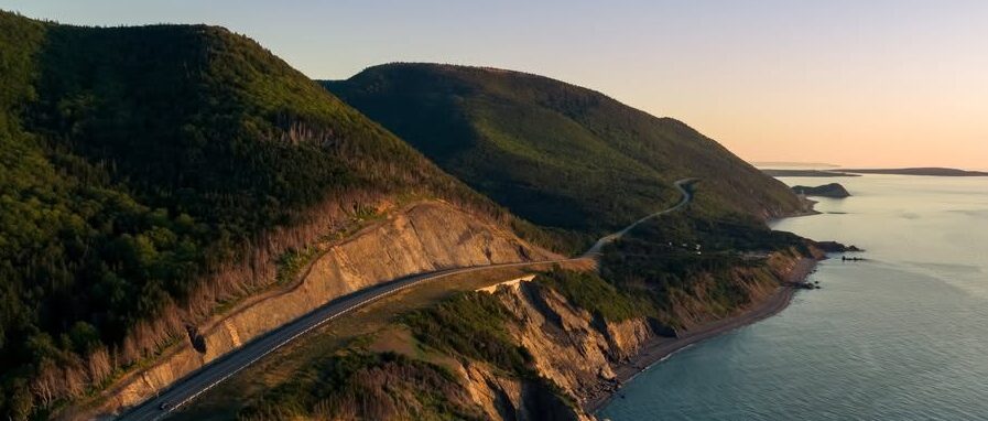 beautiful coastline view of the Cabot trail, Nova Scotia.