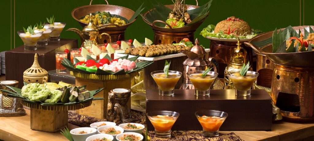 event refreshments and treats table provided at a team meeting at chateau spa organic wellness resort malaysia