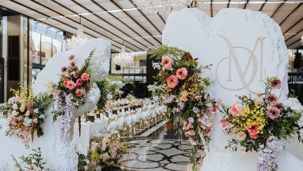 Perfectly beautiful reception area for a destination wedding