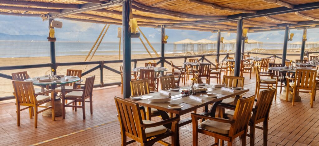Open Dining Seating At Velas Vallarta, Puerto Vallarta.