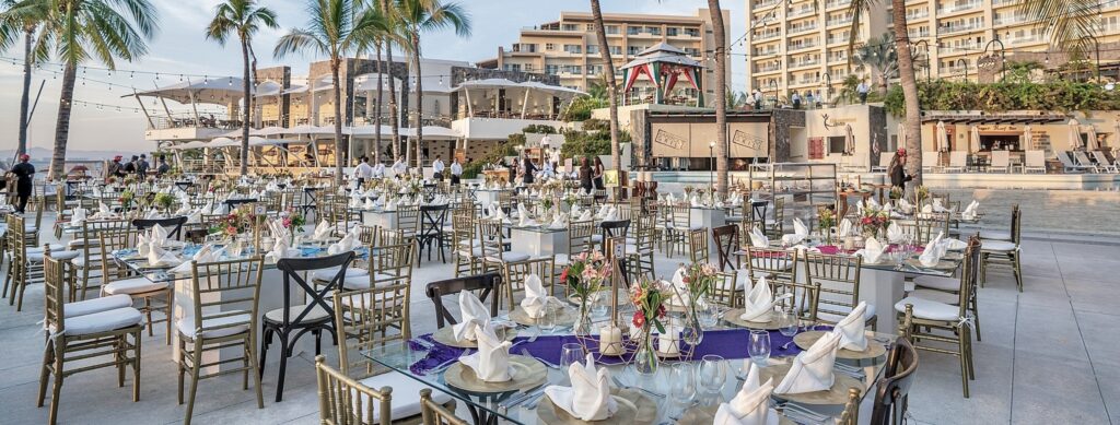 A View Of A Wedding Reception Dining Area At Secrets Vallarta Bay, Puerto Vallarta.