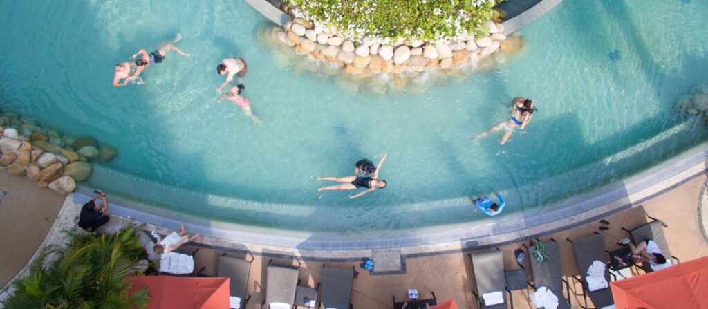 Guests at Garza Blanca Preserve Enjoying Watsu Therapy
