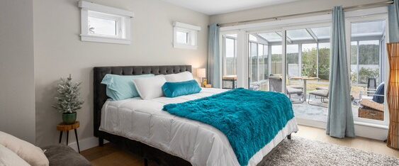 Bedroom area at fire & stone