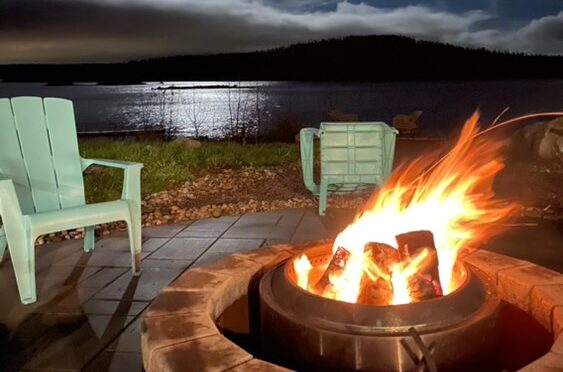 evening fire at fire & stone
